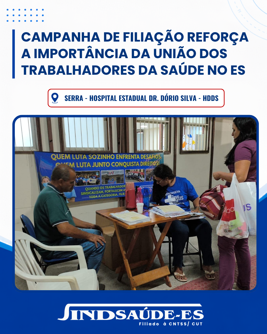📝 Campanha de filiação reforça a importância da união dos trabalhadores da saúde! ✅