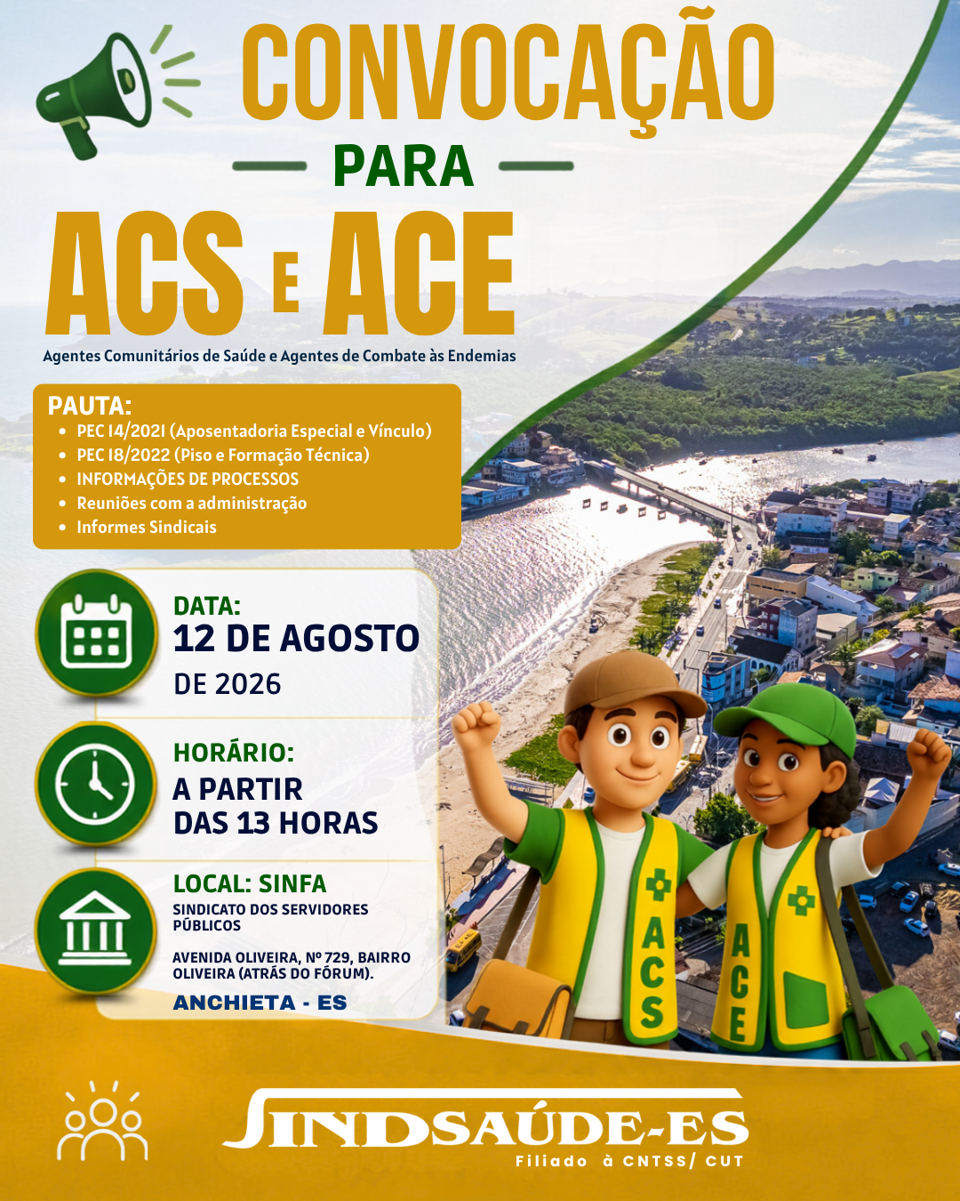📢 ASSEMBLEIA DOS ACS E ACE DE ANCHIETA