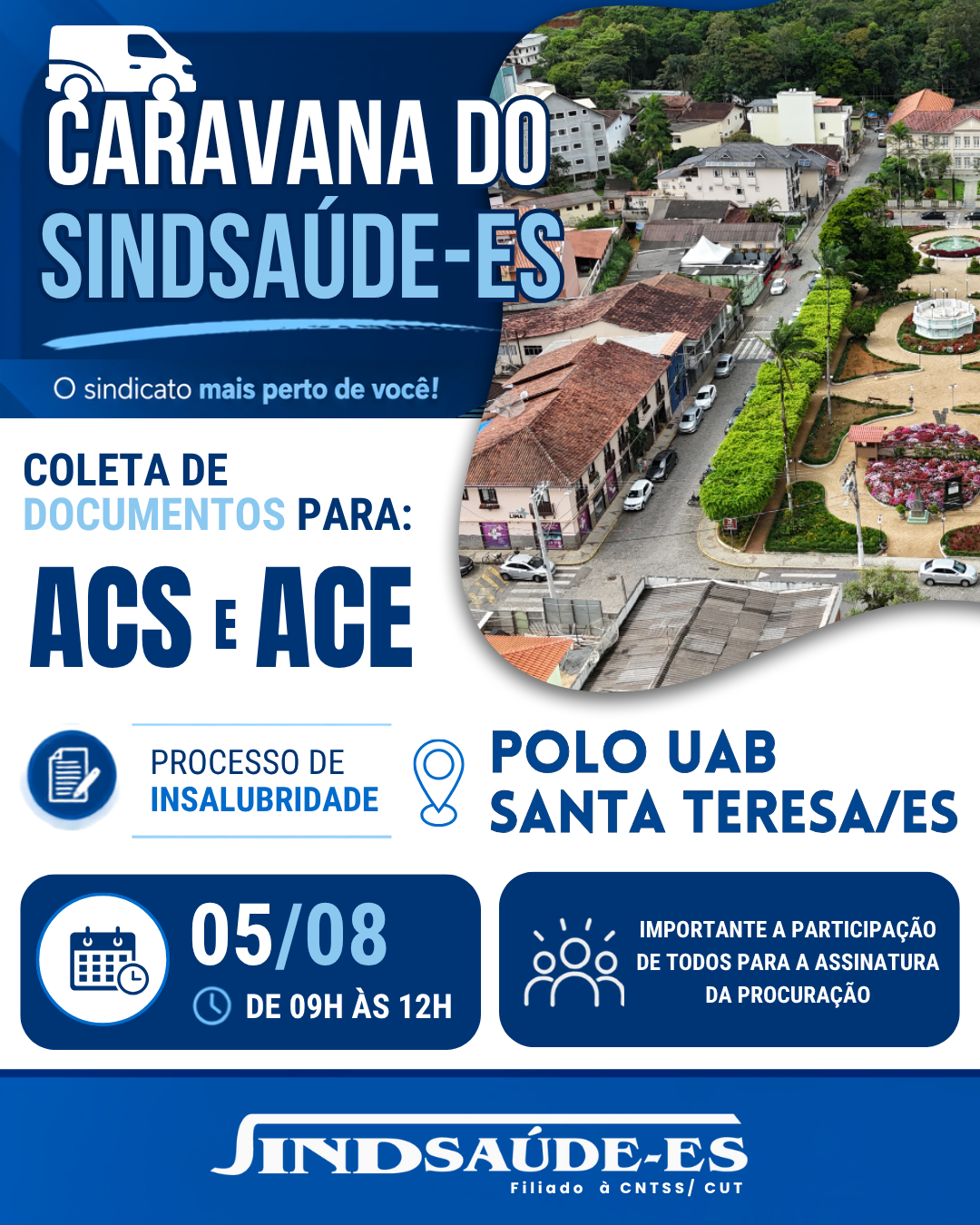 🚐 Caravana do Sindsaúde-ES chega a Santa Teresa/ES!
