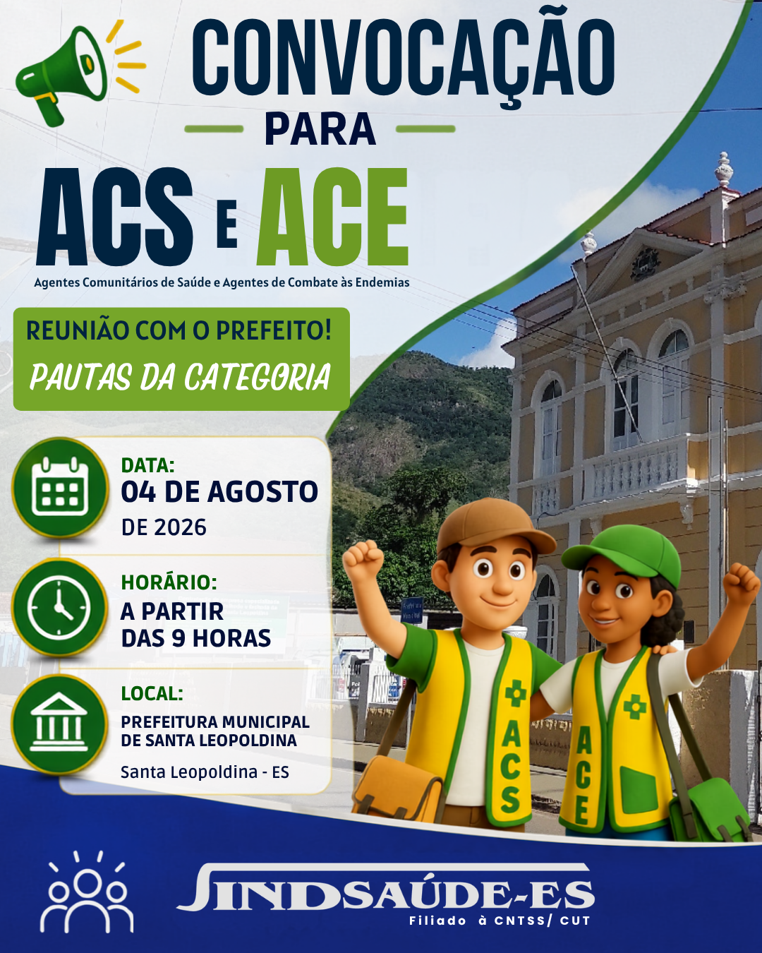 📢 Convocação | ACS e ACE de Santa Leopoldina/ES!