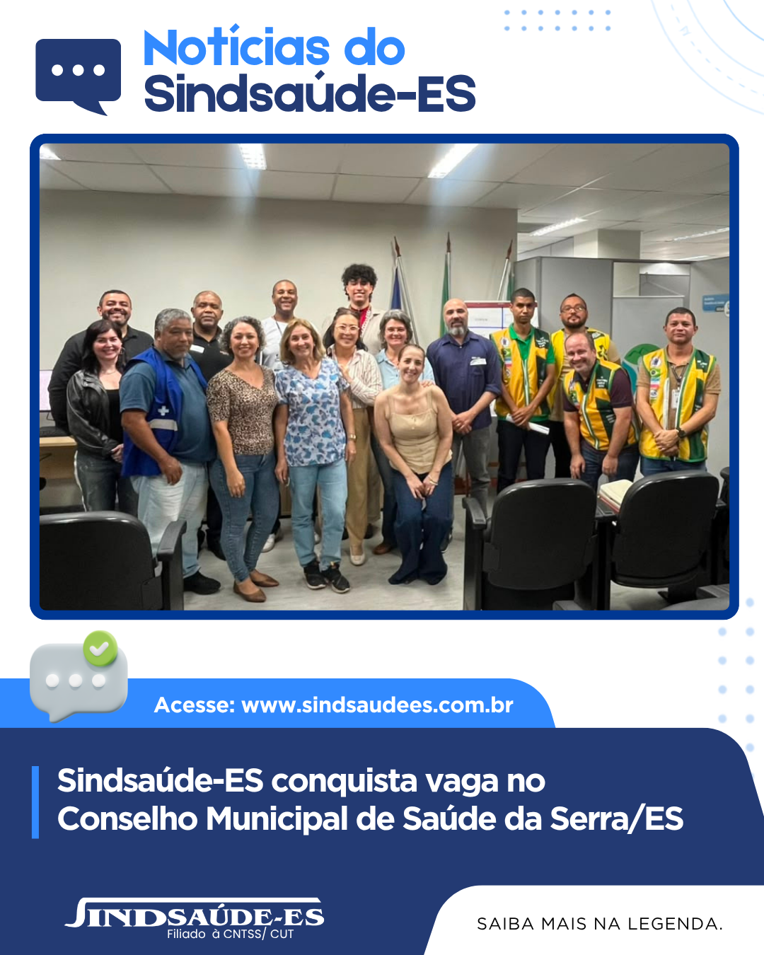 🏥 Sindsaúde-ES conquista vaga no Conselho Municipal de Saúde da Serra/ES