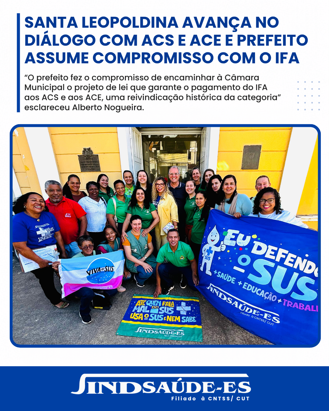 📈 Santa Leopoldina avança no diálogo com ACS e ACE e prefeito assume compromisso com o IFA ✅
