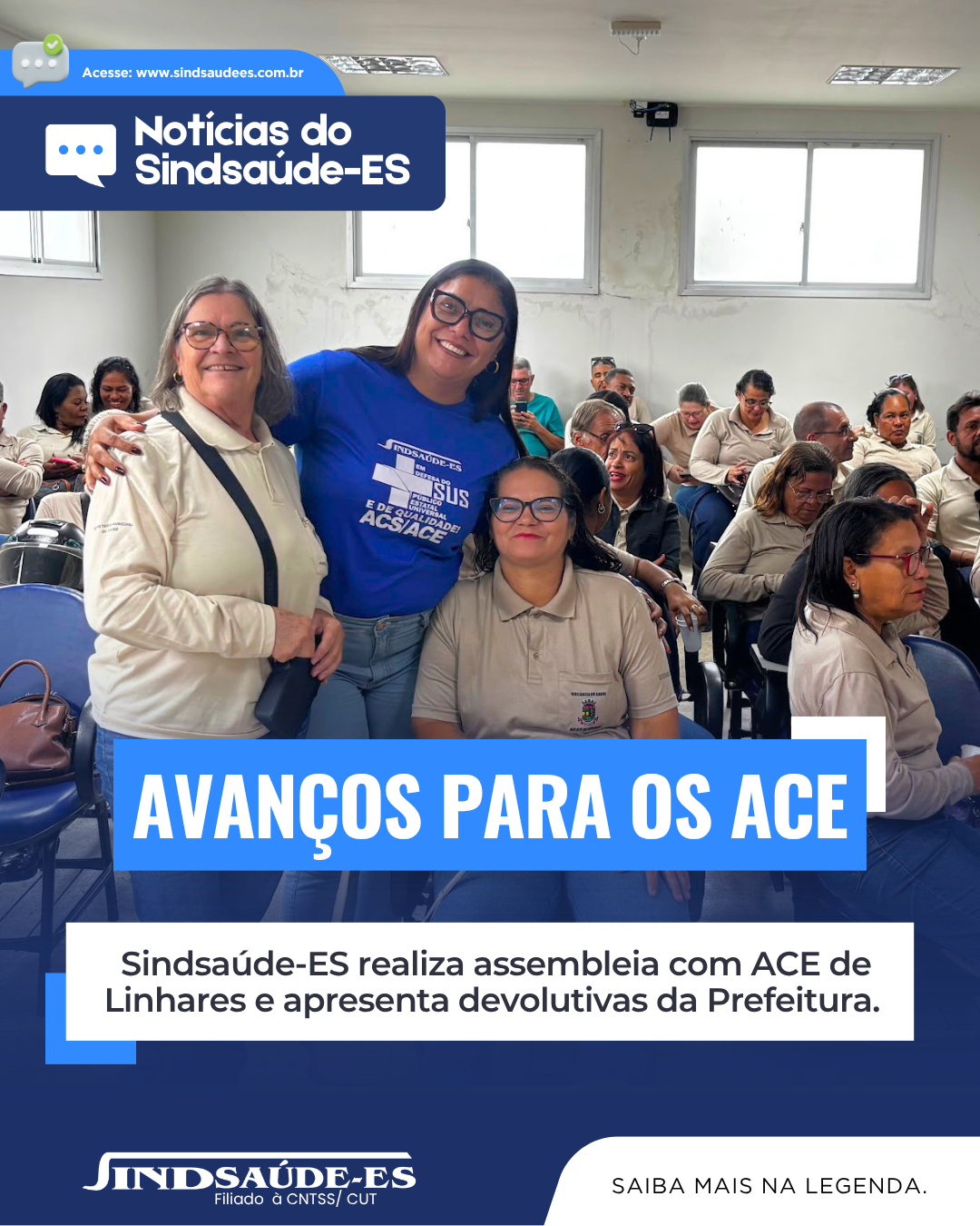 📈 Sindsaúde-ES realiza assembleia com ACE de Linhares e apresenta devolutivas da Prefeitura ✅