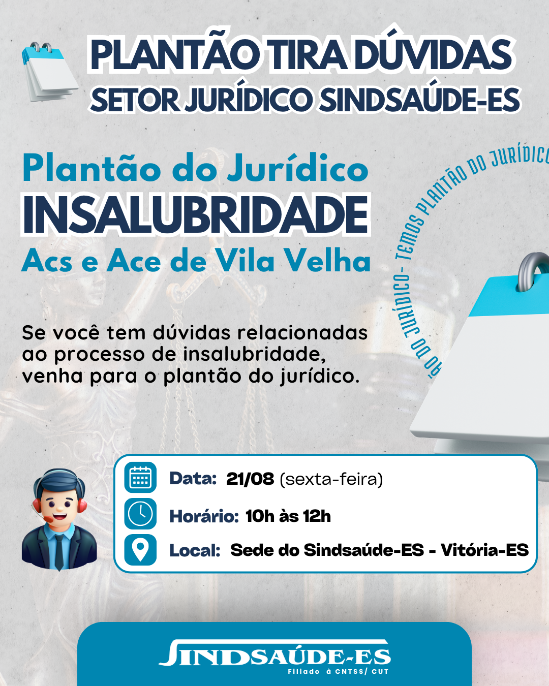 ⚖️ PLANTÃO JURÍDICO | PROCESSOS DE INSALUBRIDADE PARA OS ACS E ACE DE VILA VELHA